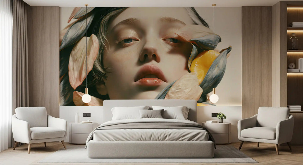 Botanical Portrait Study Wall Mural