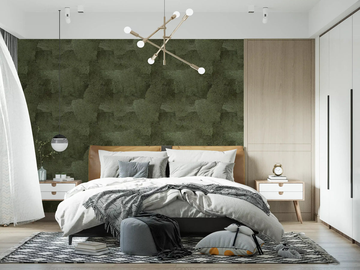 Torn Leather - Moss Wallpaper⁠