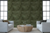 Torn Leather - Moss Wallpaper⁠