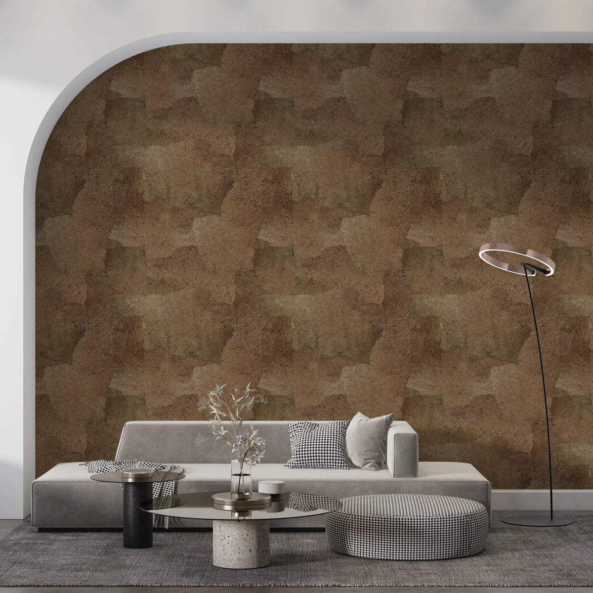 Torn Leather - Madder Wallpaper⁠