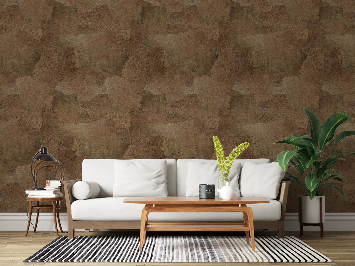 Torn Leather - Madder Wallpaper⁠