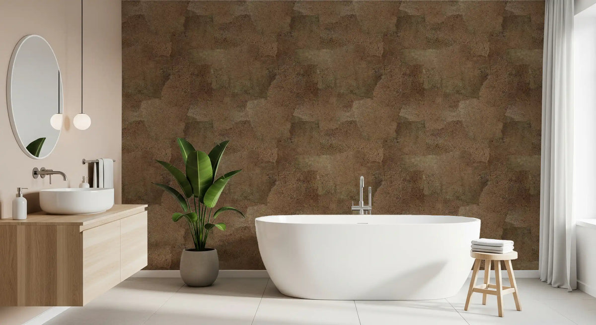 Torn Leather - Madder Wallpaper⁠