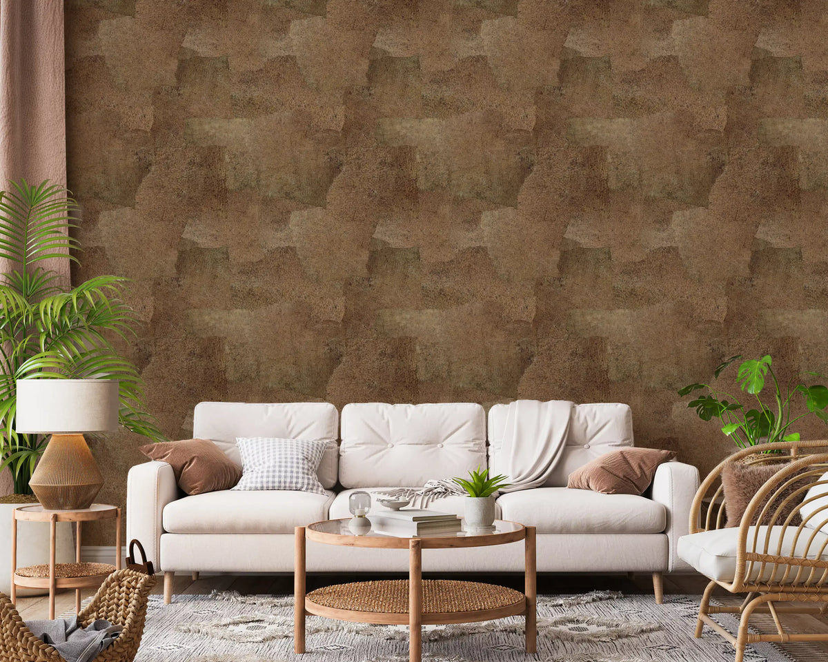 Torn Leather - Madder Wallpaper⁠