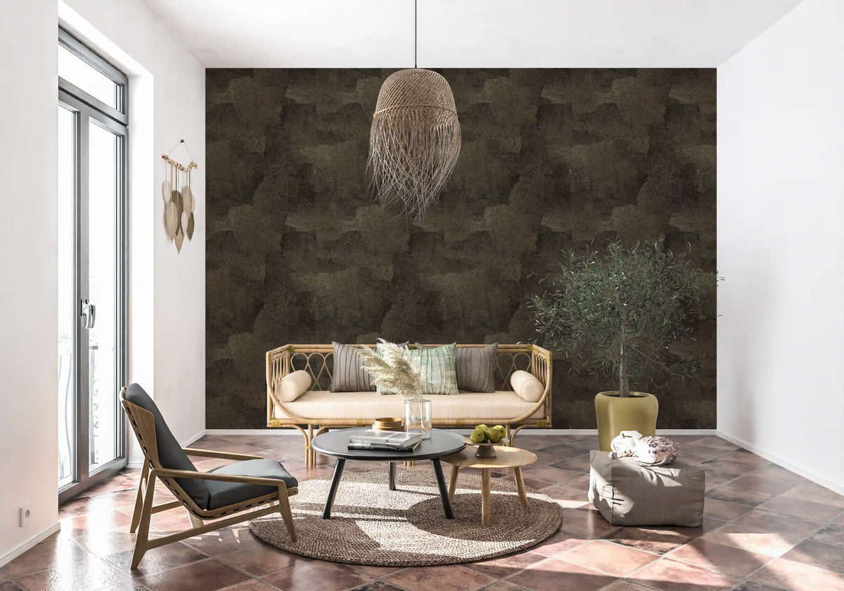Torn Leather - Umber Wallpaper⁠