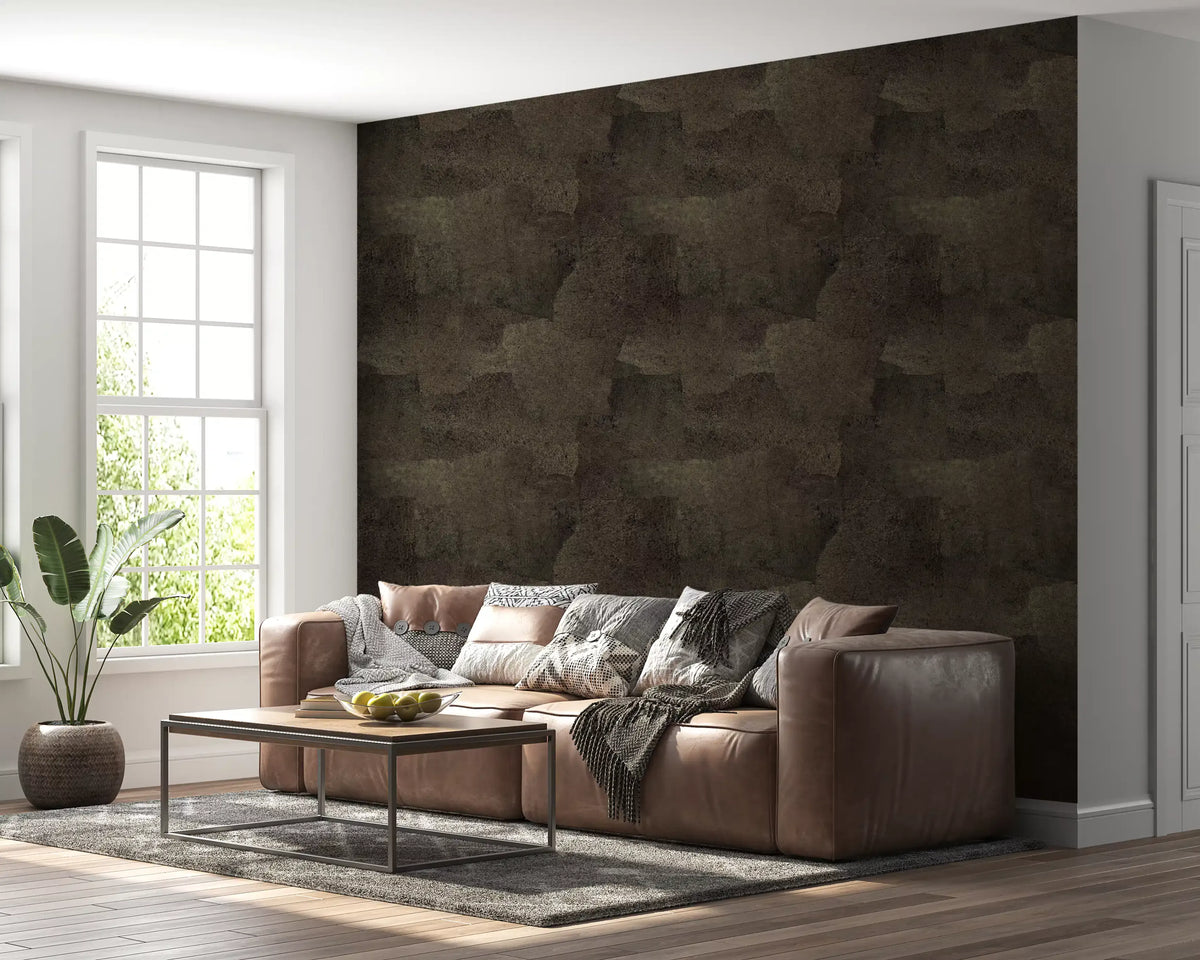 Torn Leather - Umber Wallpaper⁠