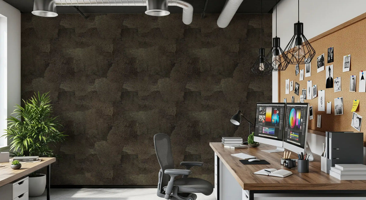 Torn Leather - Umber Wallpaper⁠