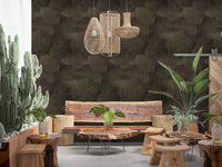 Torn Leather - Umber Wallpaper⁠