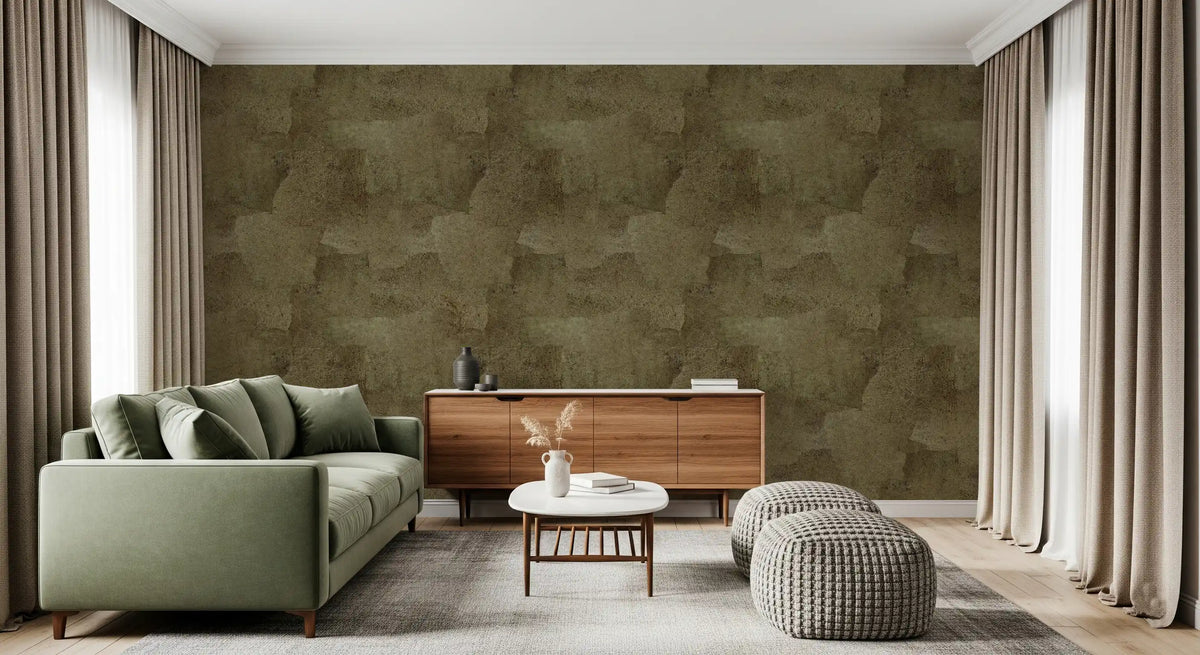 Torn Leather - Olive Gold Wallpaper⁠