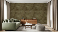 Torn Leather - Olive Gold Wallpaper⁠