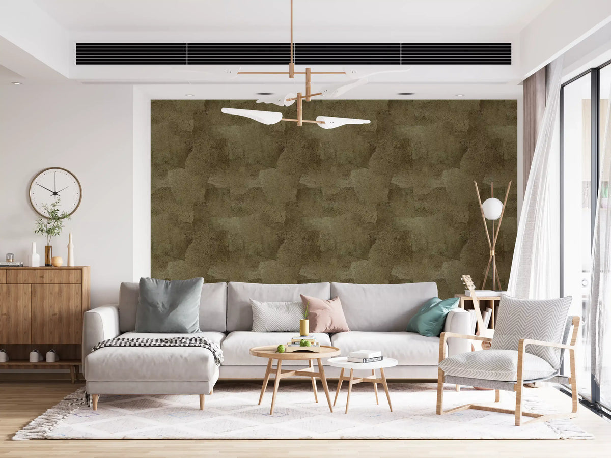 Torn Leather - Olive Gold Wallpaper⁠