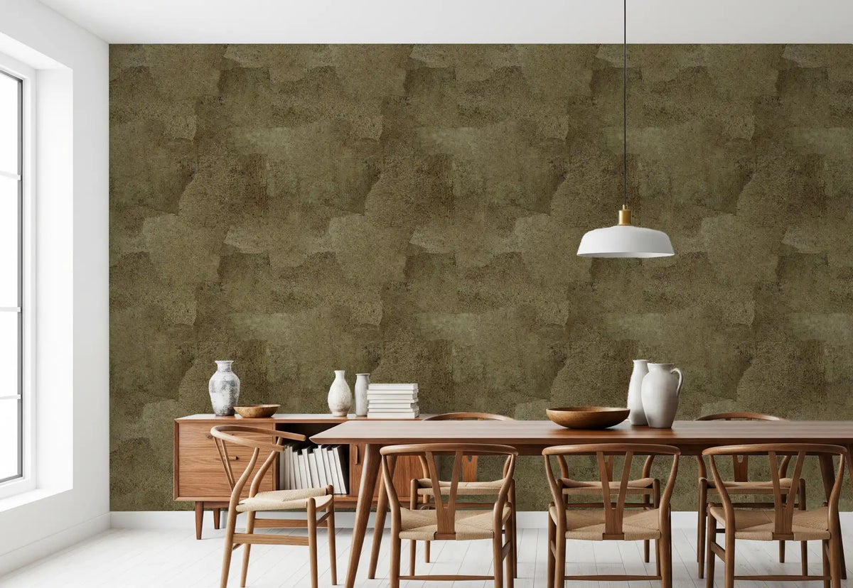 Torn Leather - Olive Gold Wallpaper⁠