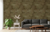 Torn Leather - Olive Gold Wallpaper⁠
