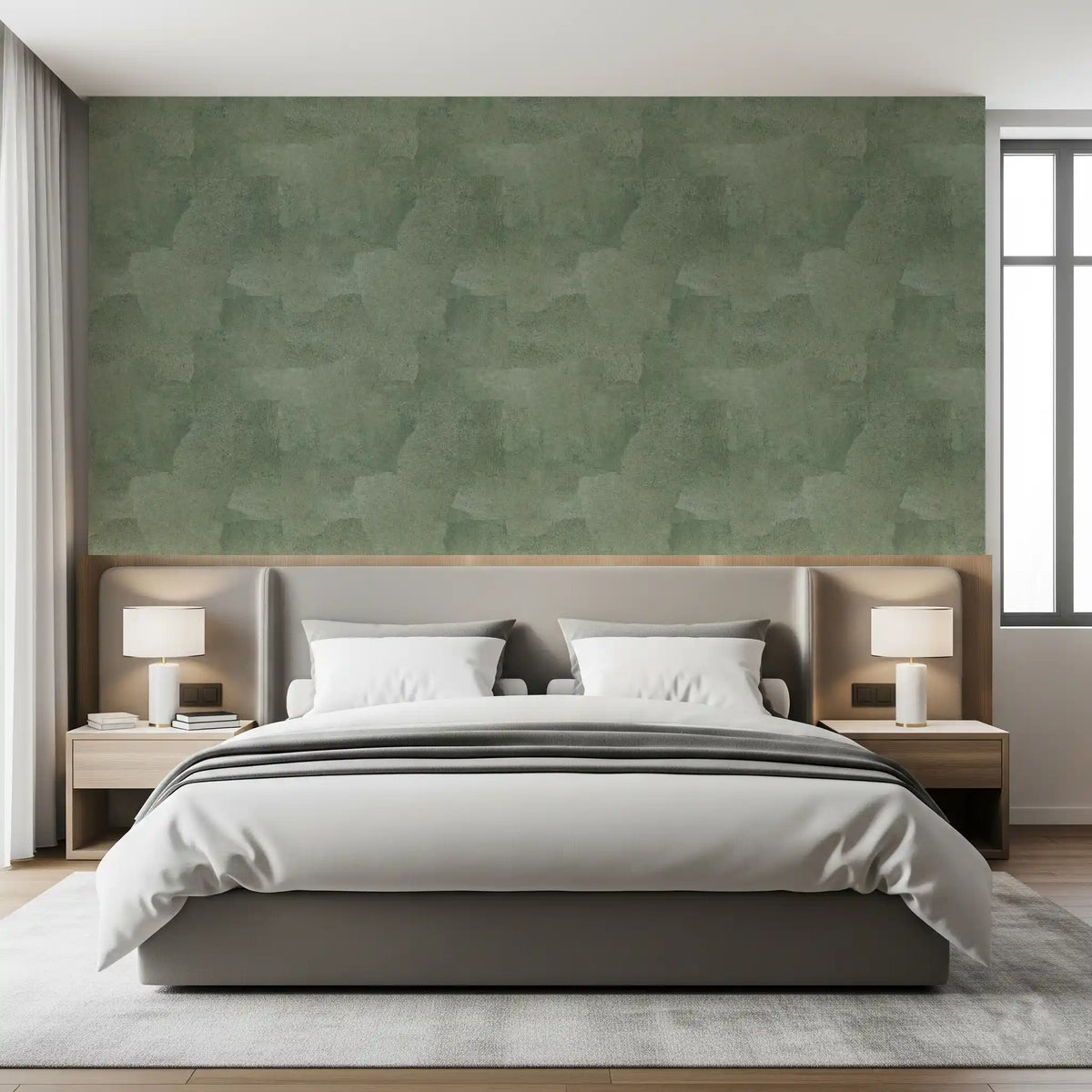 Torn Leather - Celadon Wallpaper⁠