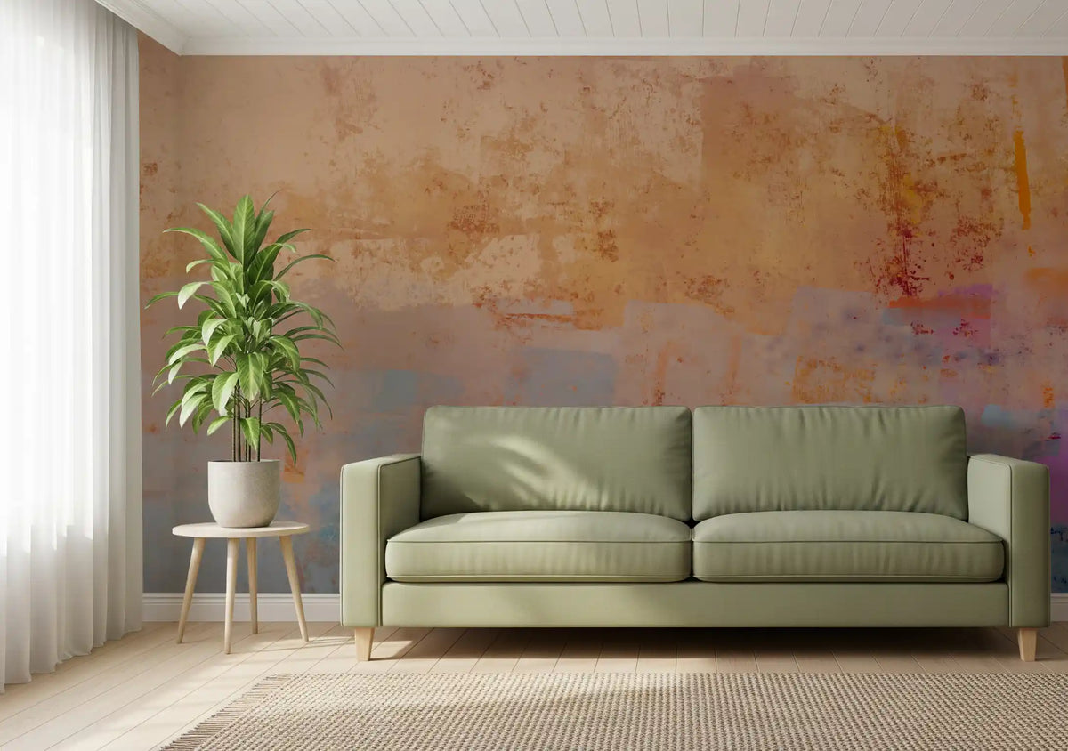 Sunset Horizon Brushstrokes Wall Mural