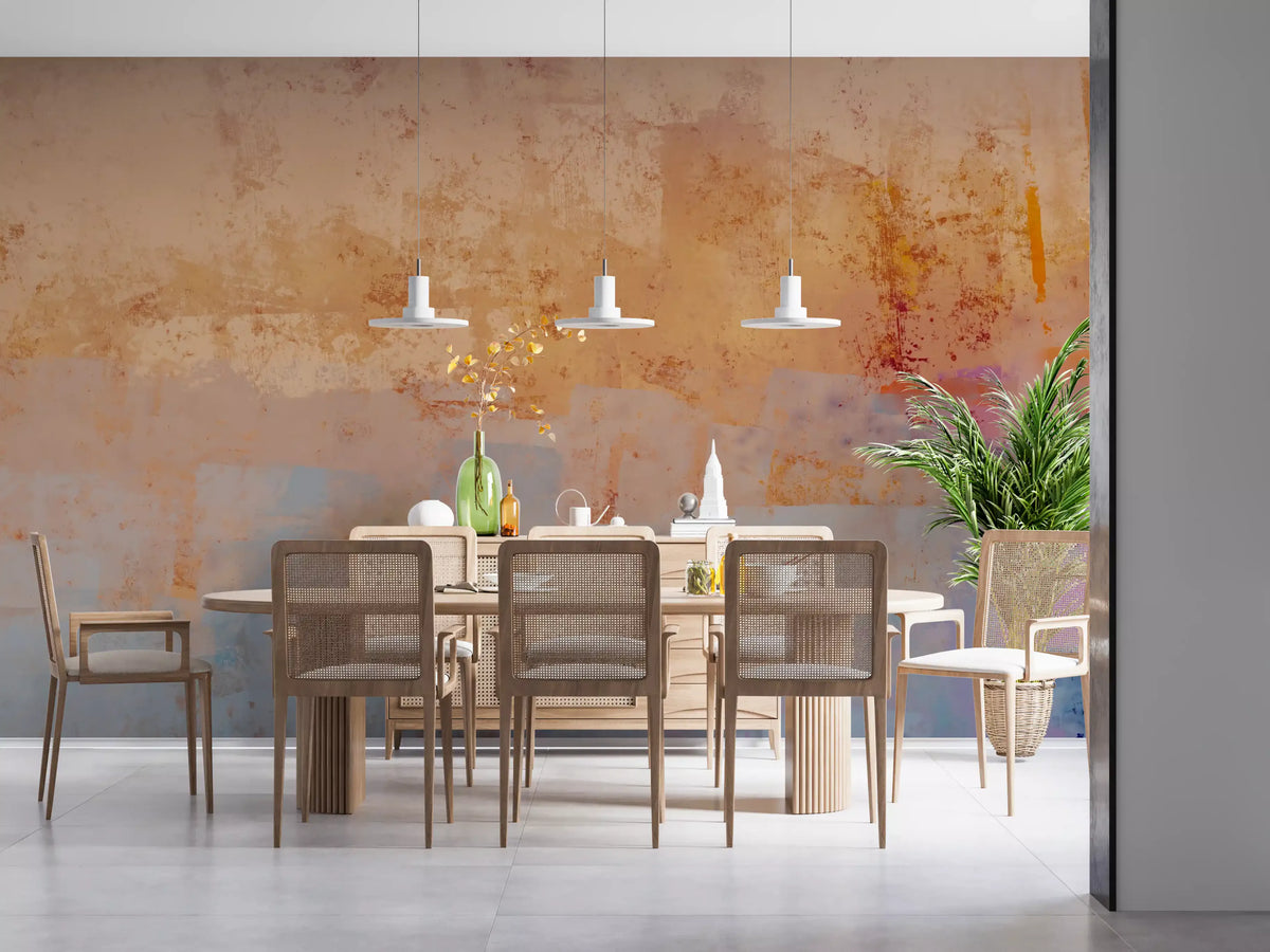 Sunset Horizon Brushstrokes Wall Mural