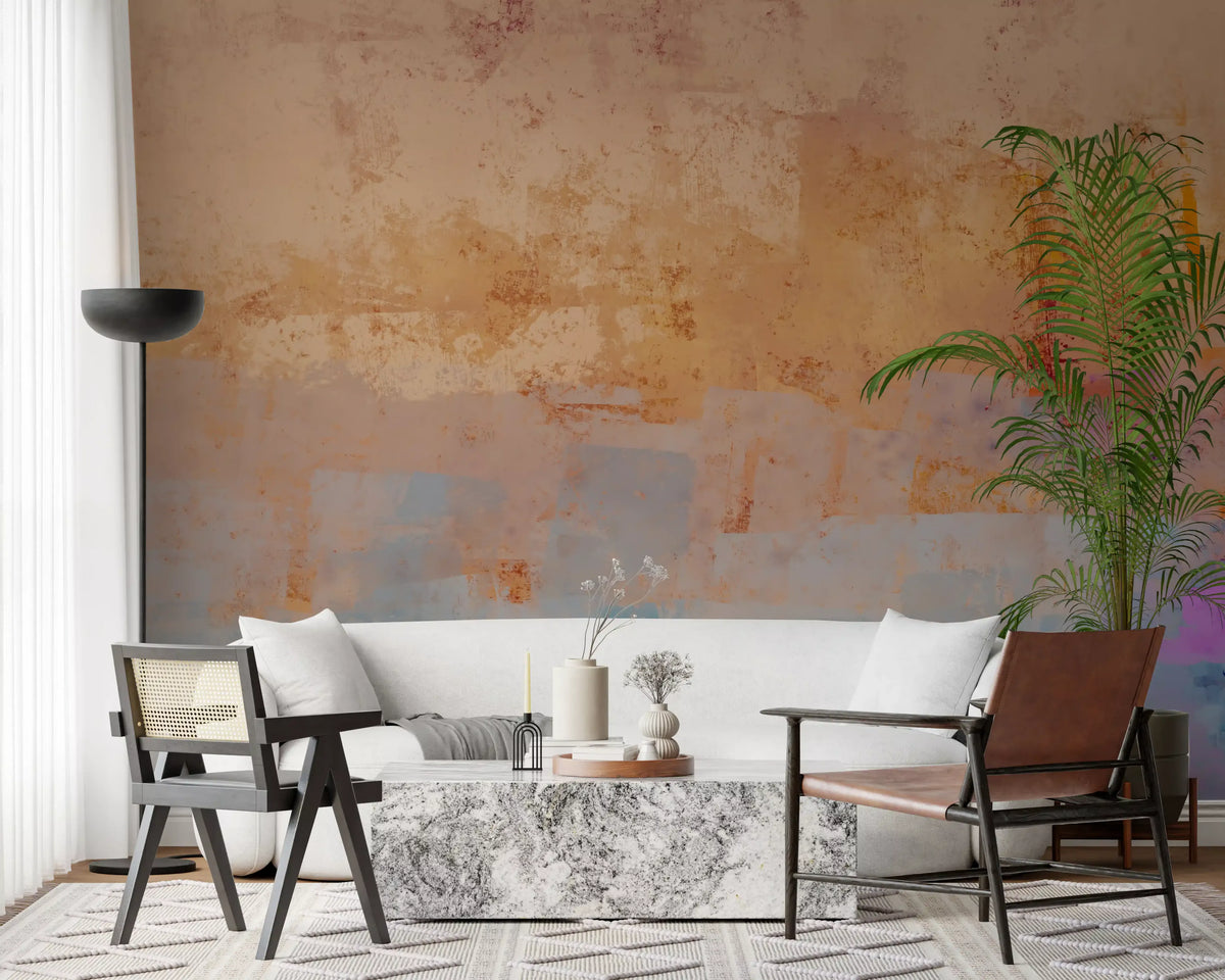 Sunset Horizon Brushstrokes Wall Mural