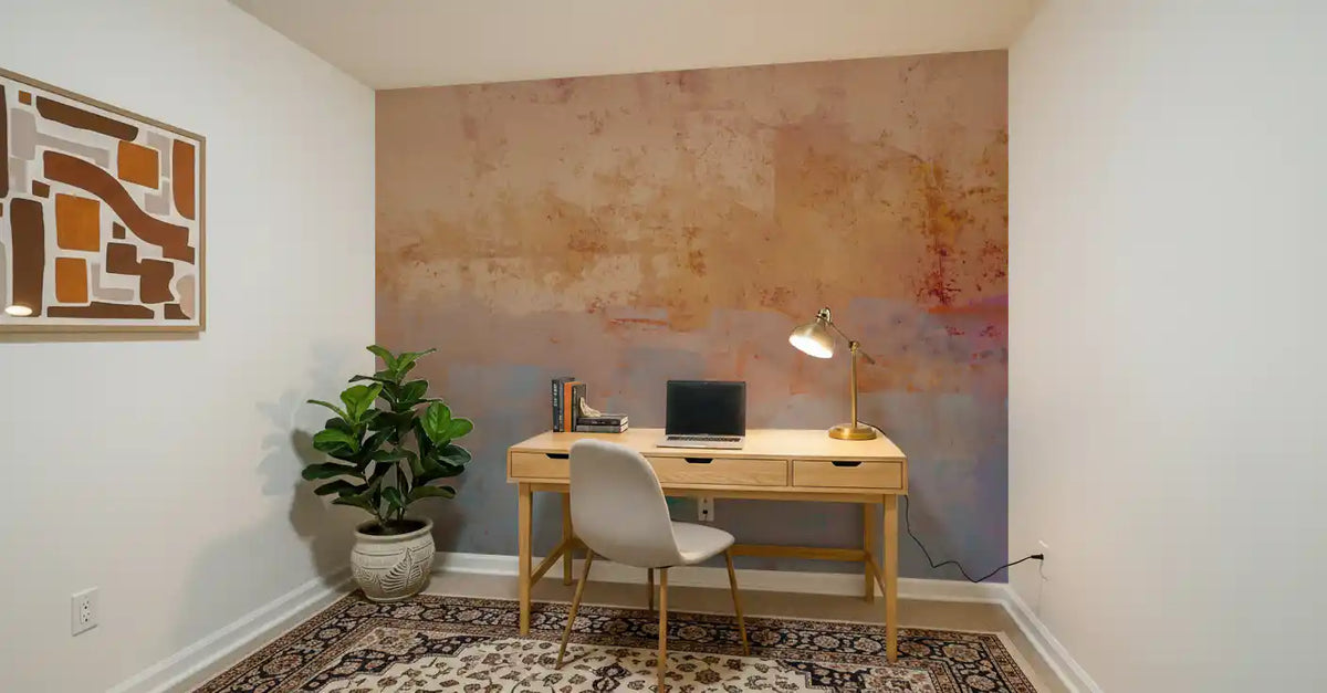 Sunset Horizon Brushstrokes Wall Mural