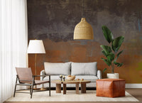Abstract Layers of Ochre Wall Mural
