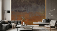 Abstract Layers of Ochre Wall Mural
