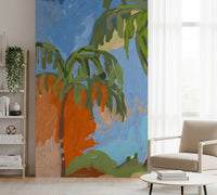 Coastal Palm Oasis Impression Wall Mural