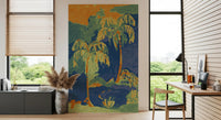 Abstract Painted Palm Landscape Wall Mural