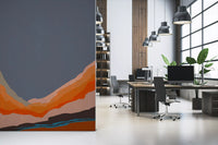 Abstract Painted Horizon Layers Wall Mural