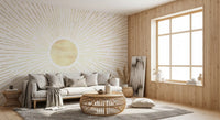 Radiant Golden Burst Wall Mural