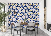 Midnight Daisy Field Pattern Wall Mural