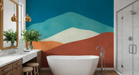 Minimalist Desert Dusk Landscape Wall Mural