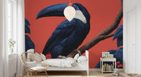Exotic Jungle Bird Perch Wall Mural