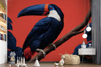 Exotic Jungle Bird Perch Wall Mural
