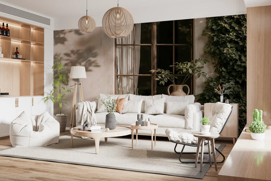 Rustic Ivy Framed Window Wall Mural