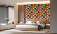 Abstract Mid-Century Waves Wallpaper⁠