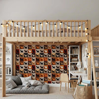 Feline Quilt Grid Wallpaper⁠