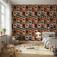 Feline Quilt Grid Wallpaper⁠