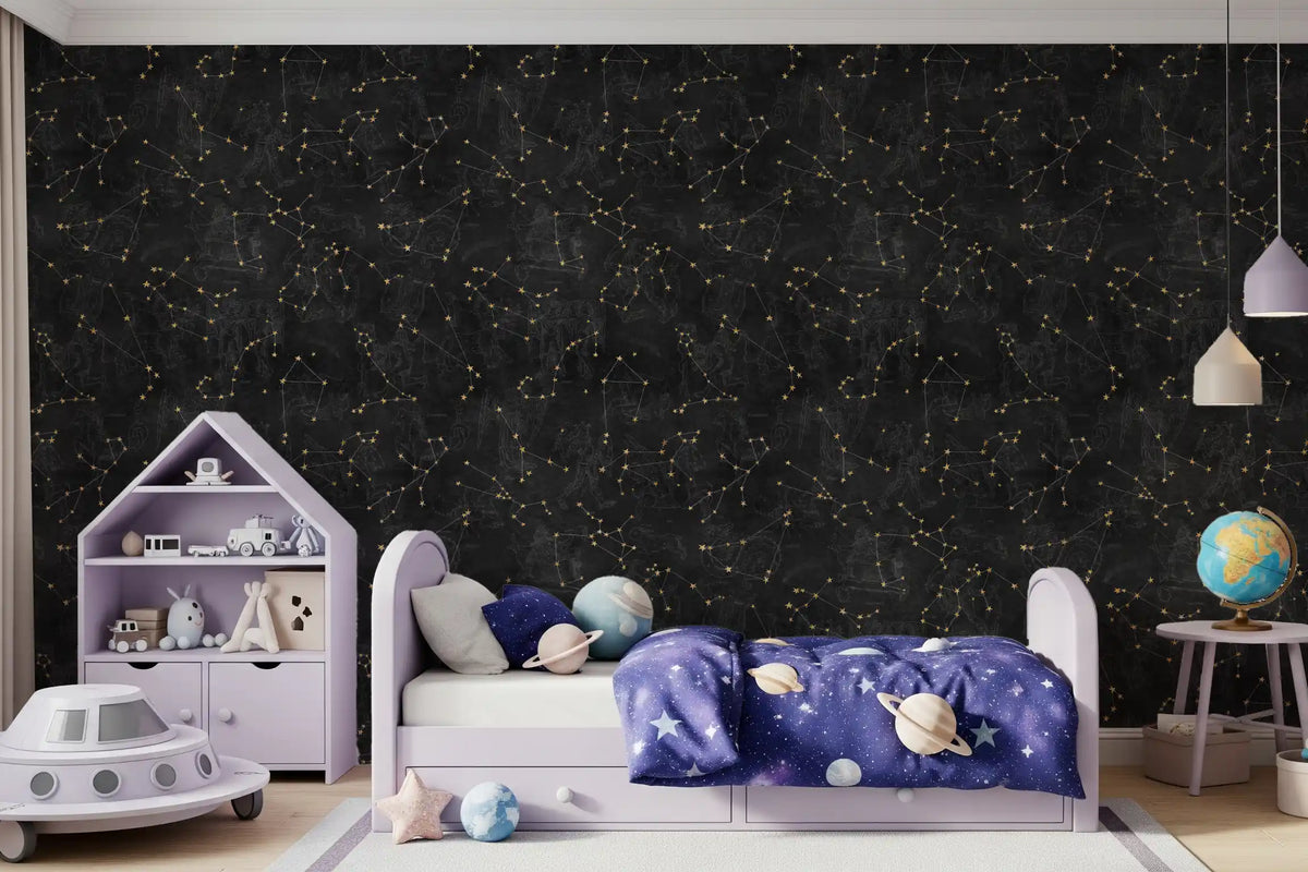 Eternal Star Atlas - Charcoal Wallpaper⁠