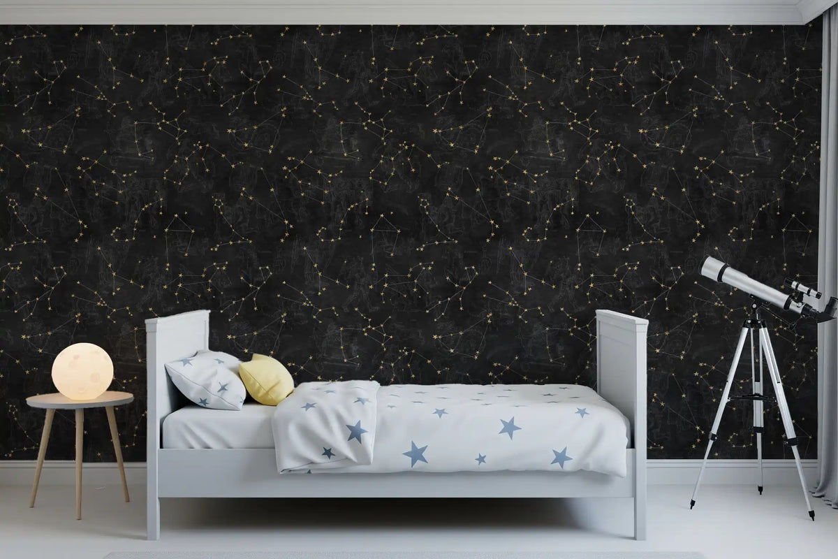 Eternal Star Atlas - Charcoal Wallpaper⁠
