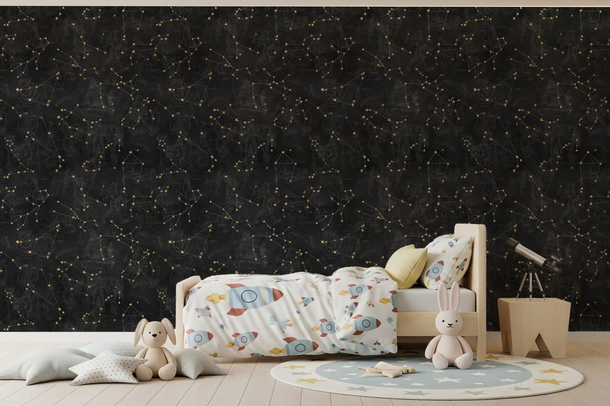 Eternal Star Atlas - Charcoal Wallpaper⁠