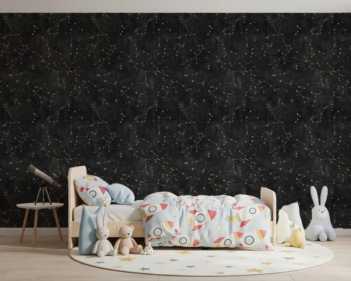 Eternal Star Atlas - Charcoal Wallpaper⁠
