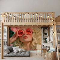 Sun-Drenched Summer Muse Wall Mural