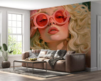 Sun-Drenched Summer Muse Wall Mural
