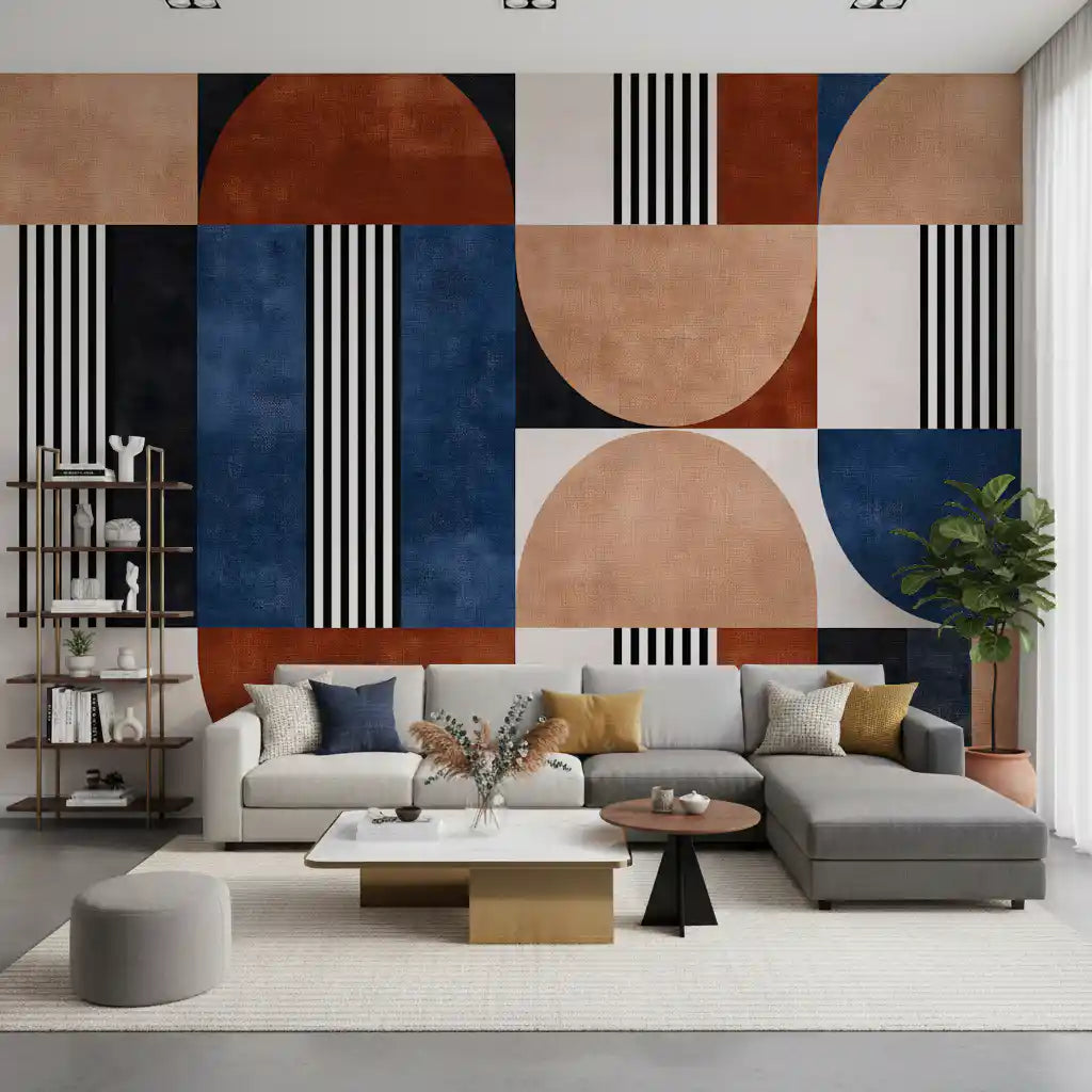 Modern Geometric Mosaic Wall Mural