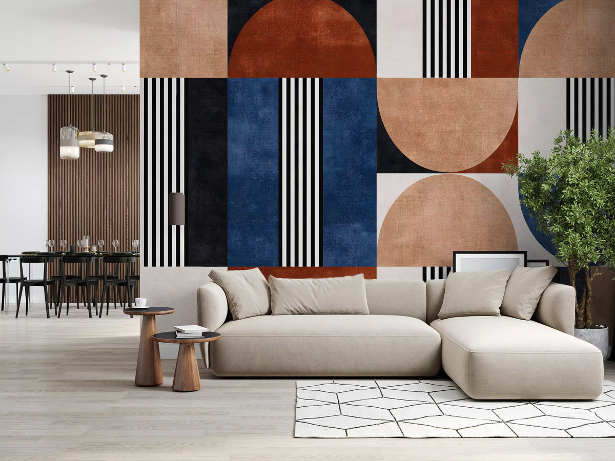 Modern Geometric Mosaic Wall Mural