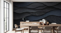 Dark Midnight  Leather Layers Wall Mural