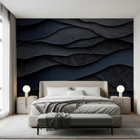 Dark Midnight  Leather Layers Wall Mural