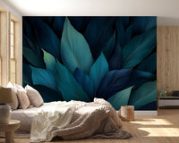 Teal Rainforest Canopy Wall Mural