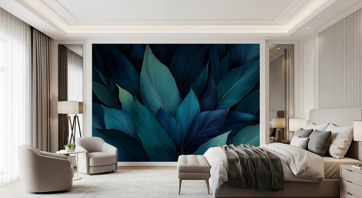 Teal Rainforest Canopy Wall Mural