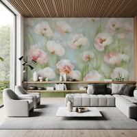 Ethereal Pastel Meadow Wall Mural