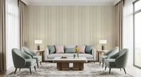 Ticking Checker Stripes - Cream Wallpaper⁠