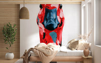 Abstract Painted Goose Portrait Wall Mural